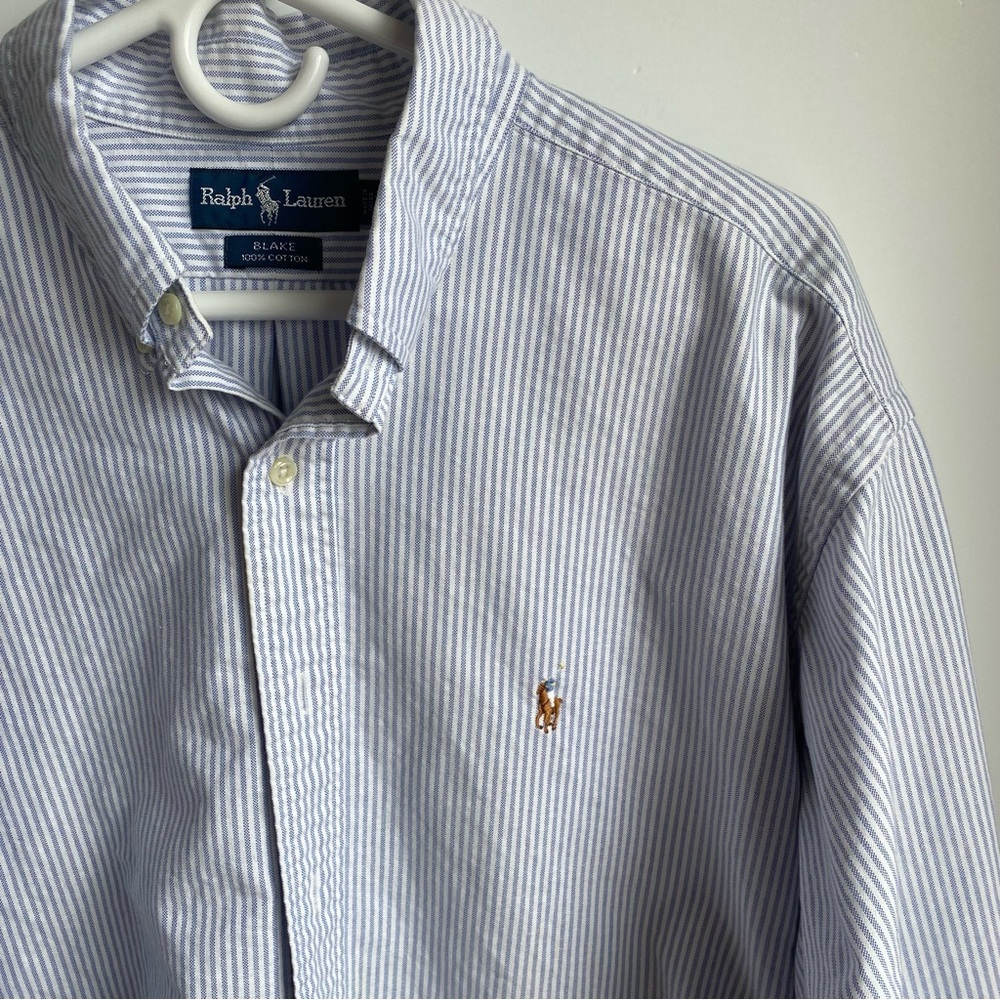Ralph Lauren VTG Nantucket Stripe Oxford Cotton Button Down Shirt XL
